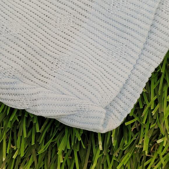 Vintage 70s Disco Button Shirt Medium 19x25 Polyester Blue - Picture 10 of 14